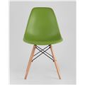 миниатюра Стул DSW зеленый, литой полипропилен, стальной каркас, массив бука №5