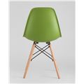 миниатюра Стул DSW зеленый, литой полипропилен, стальной каркас, массив бука №7