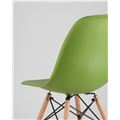 миниатюра Стул DSW зеленый, литой полипропилен, стальной каркас, массив бука №8