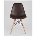 миниатюра Стул DSW коричневый, литой полипропилен, стальной каркас, массив бука №6