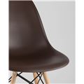 миниатюра Стул DSW коричневый, литой полипропилен, стальной каркас, массив бука №9