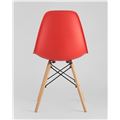 миниатюра Стул DSW красный, литой полипропилен, стальной каркас, массив бука №4