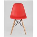 миниатюра Стул DSW красный, литой полипропилен, стальной каркас, массив бука №6