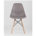 миниатюра Стул DSW темно-серый, литой полипропилен, стальной каркас, массив бука, x4 №3