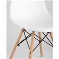 миниатюра Стул Eames DSW белый пластиковый, ножки массив бука №9
