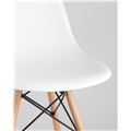 миниатюра Стул Eames DSW белый пластиковый, ножки массив бука №10