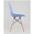 миниатюра Стул Eames DSW голубой, литой полипропилен, стальной каркас, массив бука №3