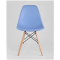 миниатюра Стул Eames DSW голубой, литой полипропилен, стальной каркас, массив бука №6