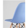 миниатюра Стул Eames DSW голубой, литой полипропилен, стальной каркас, массив бука №8