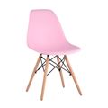 миниатюра Стул Eames DSW розовый, литой полипропилен, стальной каркас, массив бука №1