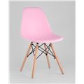 миниатюра Стул Eames DSW розовый, литой полипропилен, стальной каркас, массив бука №4