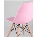 миниатюра Стул Eames DSW розовый, литой полипропилен, стальной каркас, массив бука №7