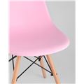 миниатюра Стул Eames DSW розовый, литой полипропилен, стальной каркас, массив бука №9