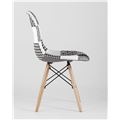 миниатюра Стул Eames обивка в стиле пэчворк черно-белый, ножки массив бука №4