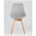 миниатюра Стул FRANKFURT серый, каркас массив бука, спинка качественный пластик, обивка сиденья экокожа №2