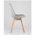 миниатюра Стул FRANKFURT серый, каркас массив бука, спинка качественный пластик, обивка сиденья экокожа №5