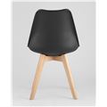 миниатюра Стул FRANKFURT черный, сиденье экокожа, белый пластик, массив бука №4