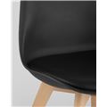 миниатюра Стул FRANKFURT черный, сиденье экокожа, белый пластик, массив бука №6