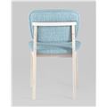 миниатюра Стул FROST голубой обеденный деревянный массив гевеи цвет беленый дуб №5