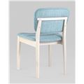 миниатюра Стул FROST голубой обеденный деревянный массив гевеи цвет беленый дуб №6