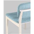 миниатюра Стул FROST голубой обеденный деревянный массив гевеи цвет беленый дуб №7