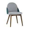 миниатюра Стул HELGA светло-серый/бирюзовый обеденный №1