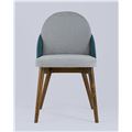 миниатюра Стул HELGA светло-серый/бирюзовый обеденный №3