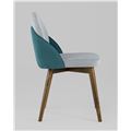 миниатюра Стул HELGA светло-серый/бирюзовый обеденный №4