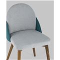 миниатюра Стул HELGA светло-серый/бирюзовый обеденный №8