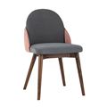 миниатюра Стул HELGA темно-серый/коралловый обеденный №1
