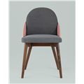 миниатюра Стул HELGA темно-серый/коралловый обеденный №8