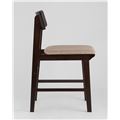 миниатюра Стул ODEN коричневый обеденный деревянный массив гевеи с мягким сиденьем и спинкой №3