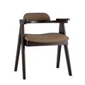 миниатюра Стул OLAV кофейный обеденный деревянный массив гeвеи с мягким сиденьем со спинкой и подлокотниками №1
