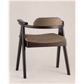 миниатюра Стул OLAV кофейный обеденный деревянный массив гeвеи с мягким сиденьем со спинкой и подлокотниками №5