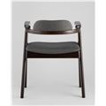 миниатюра Стул OLAV темно-серый обеденный деревянный массив гeвеи с мягким сиденьем со спинкой и подлокотниками №6