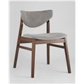 миниатюра Стул RAGNAR обеденный деревянный с мягким серым тканевым сиденьем №4