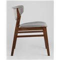 миниатюра Стул RAGNAR обеденный деревянный с мягким серым тканевым сиденьем №5