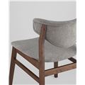 миниатюра Стул RAGNAR обеденный деревянный с мягким серым тканевым сиденьем №7