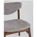 миниатюра Стул RAGNAR обеденный деревянный с мягким серым тканевым сиденьем №9