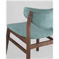 миниатюра Стул RAGNAR обеденный деревянный с мягким синим тканевым сиденьем №7