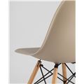 миниатюра Стул SIMPLE DSW бежевый, литой полипропилен, стальной каркас, натуральный массив бука №6