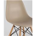 миниатюра Стул SIMPLE DSW бежевый, литой полипропилен, стальной каркас, натуральный массив бука №7