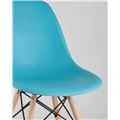 миниатюра Стул SIMPLE DSW бирюзовый, литой полипропилен, стальной каркас, натуральный массив бука №7
