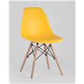 миниатюра Стул SIMPLE DSW желтый, литой полипропилен, стальной каркас, натуральный массив бука №2