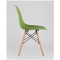 миниатюра Стул SIMPLE DSW зеленый, литой полипропилен, стальной каркас, натуральный массив бука №3