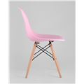 миниатюра Стул SIMPLE DSW розовый, литой полипропилен, стальной каркас, натуральный массив бука №4