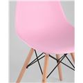 миниатюра Стул SIMPLE DSW розовый, литой полипропилен, стальной каркас, натуральный массив бука №8