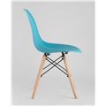 миниатюра Стул Style DSW бирюзовый, высокопрочный литой полипропилен, сталь, натуральный массив бука, 10 шт. №4