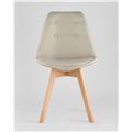 миниатюра Стул TARIQ бежевый обивка износостойкая ткань деревянные ножки №3