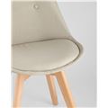 миниатюра Стул TARIQ бежевый обивка износостойкая ткань деревянные ножки №9